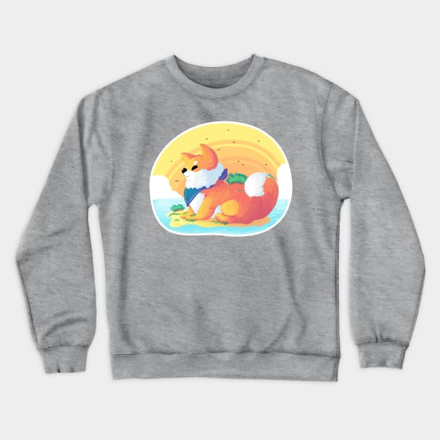 Shiba Island Crewneck Sweatshirt by Yukipyro